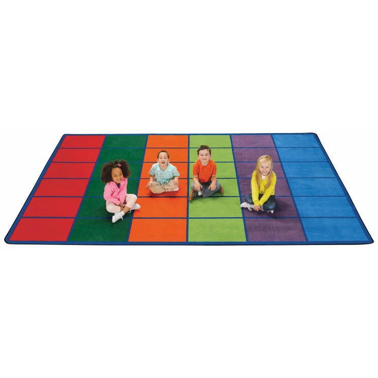 Colorful Full Row Seating Rug | Classroom Organization and Literacy Carpet 多彩位置地墊 | 課室管理與識字學習地毯
