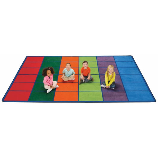 Colorful Full Row Seating Rug | Classroom Organization and Literacy Carpet 多彩位置地墊 | 課室管理與識字學習地毯