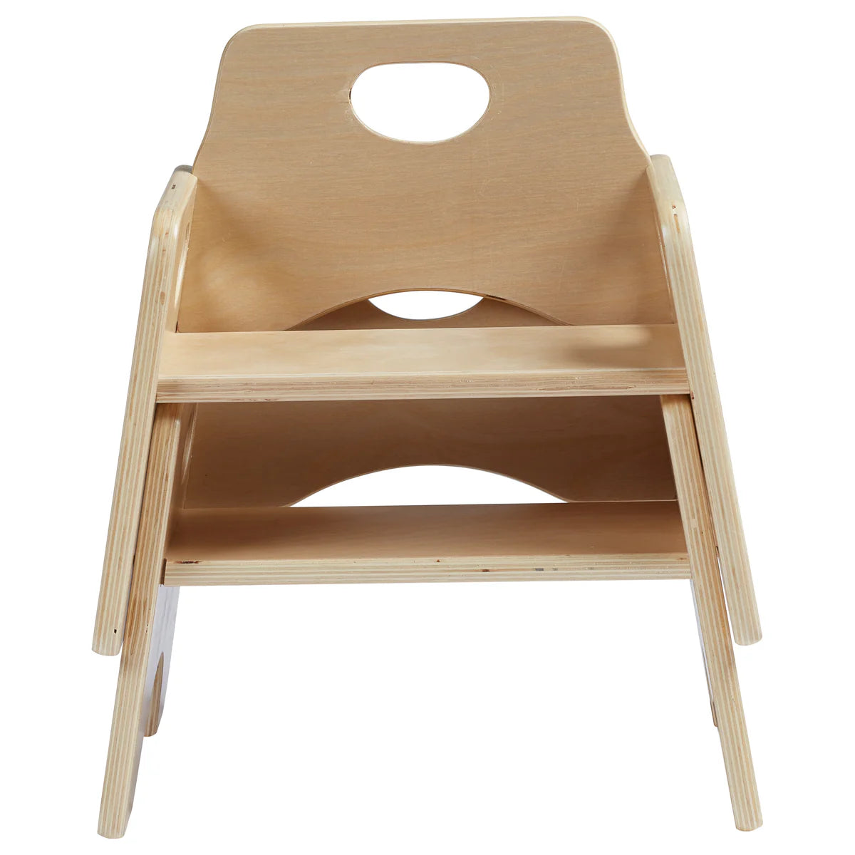 ECR4Kids Stackable Wooden Toddler Chair, 6in, Kids Furniture, 2-Pack 可堆疊木質幼兒椅，6英寸，兒童家具，2件裝