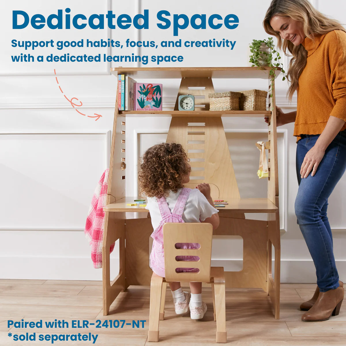 ECR4Kids Bentwood Chair, 10in Seat Height, Stackable Seats, 2-Pack 彎木椅，座高10英寸，可堆疊椅子，2件裝