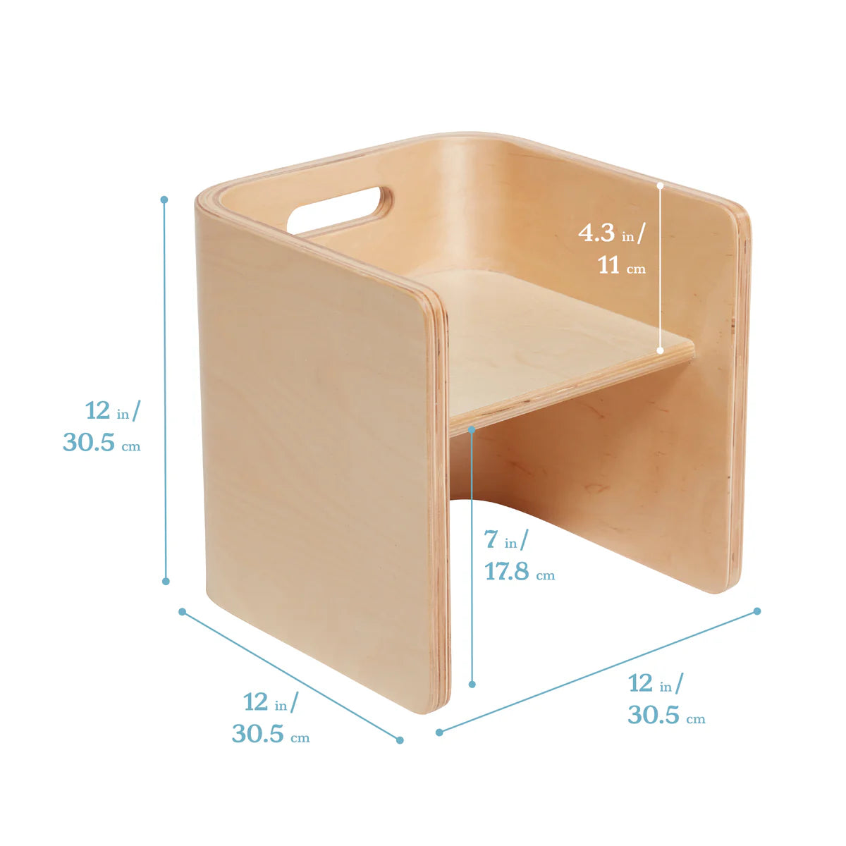 ECR4Kids Premium Bentwood Multipurpose Table and Chair Set, Kids Furniture, Natural, 3-Piece 高級彎木多功能桌椅組，兒童家具，自然色，3件裝