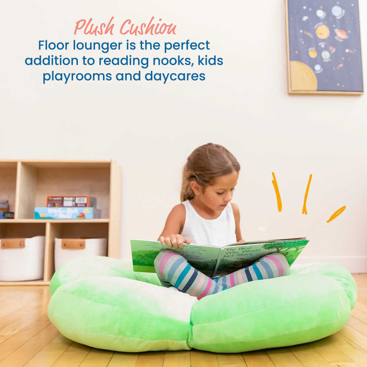 ECR4Kids Flower Floor Pillow, Seating Cushion 花朵地墊，坐墊