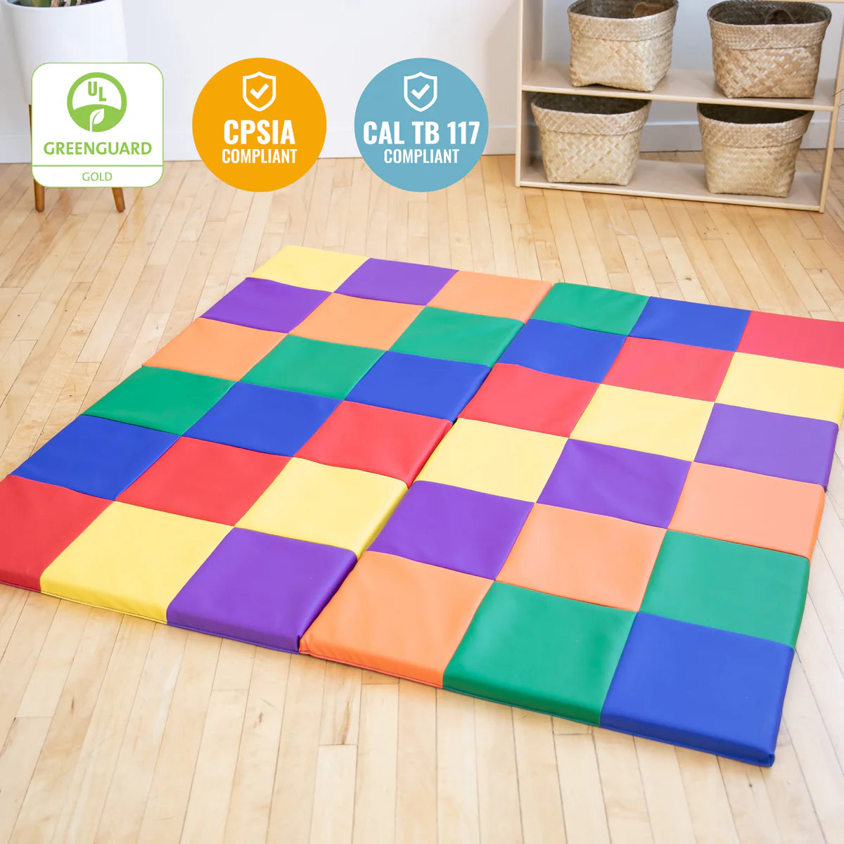 SoftZone Patchwork Folding Activity Mat 亮彩摺疊遊戲墊 L254 X W147.3 X T2.54cm