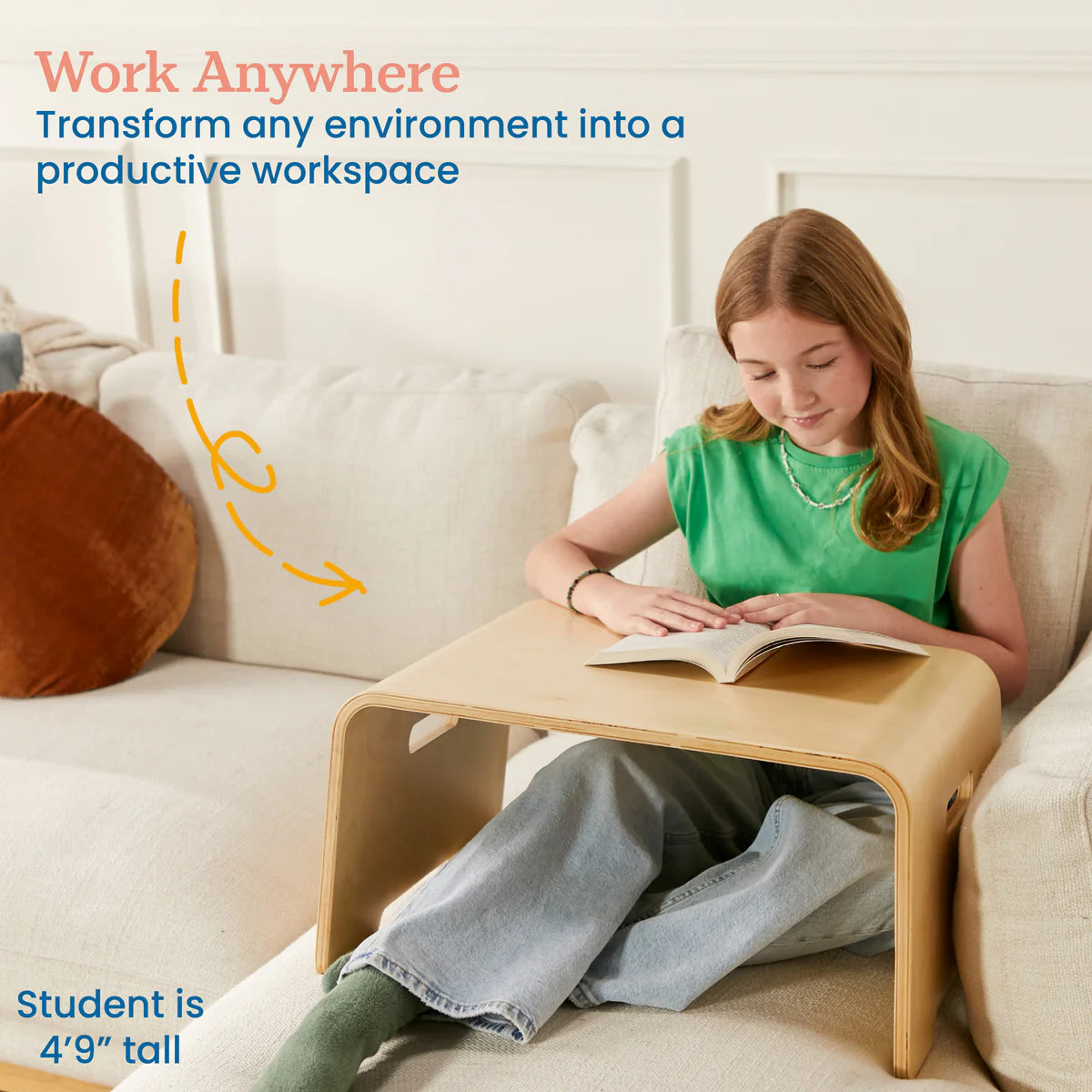 ECR4Kids Bentwood Lap Desk 彎木膝上桌