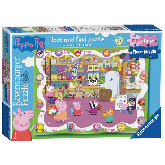 Ravensburger My First Puzzles - Peppa Pig Floor Puzzle - Look and Find (16 pieces)小豬佩奇地板拼圖 - 尋找與發現