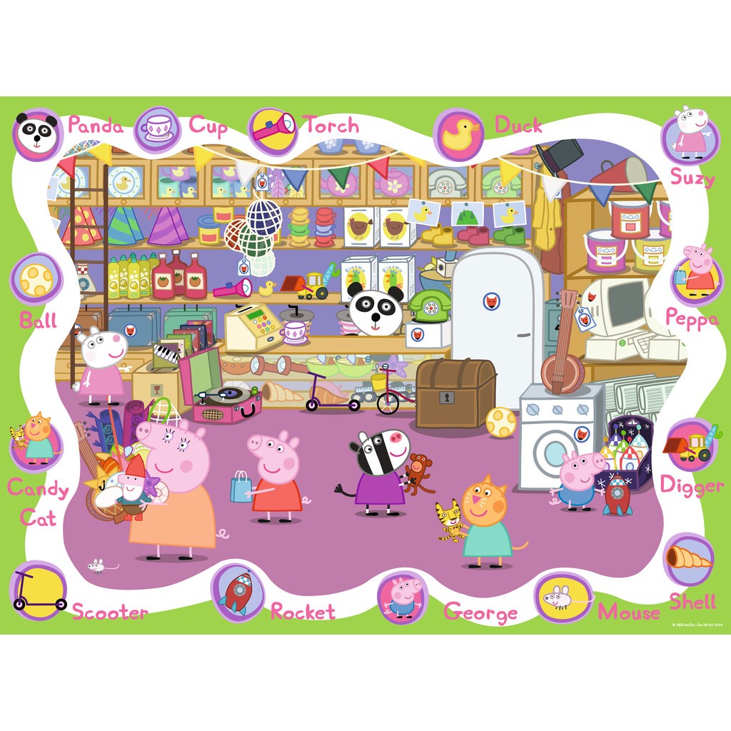 Ravensburger My First Puzzles - Peppa Pig Floor Puzzle - Look and Find (16 pieces)
