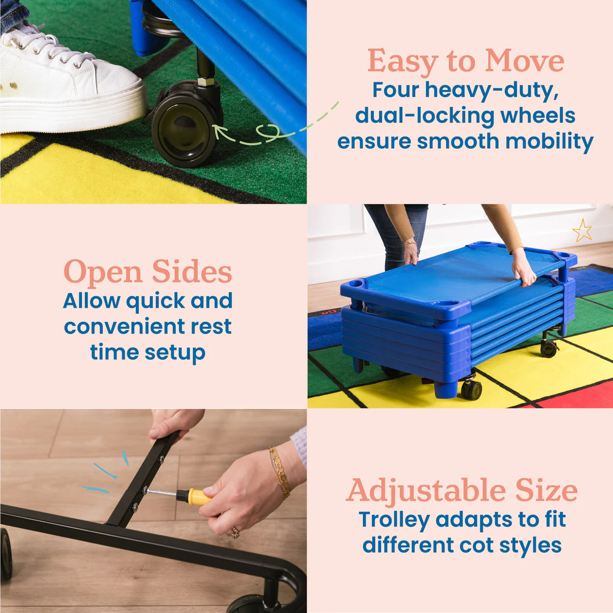 Universal Cot Trolley Length Adjustable 通用嬰兒床推車 可調節長度