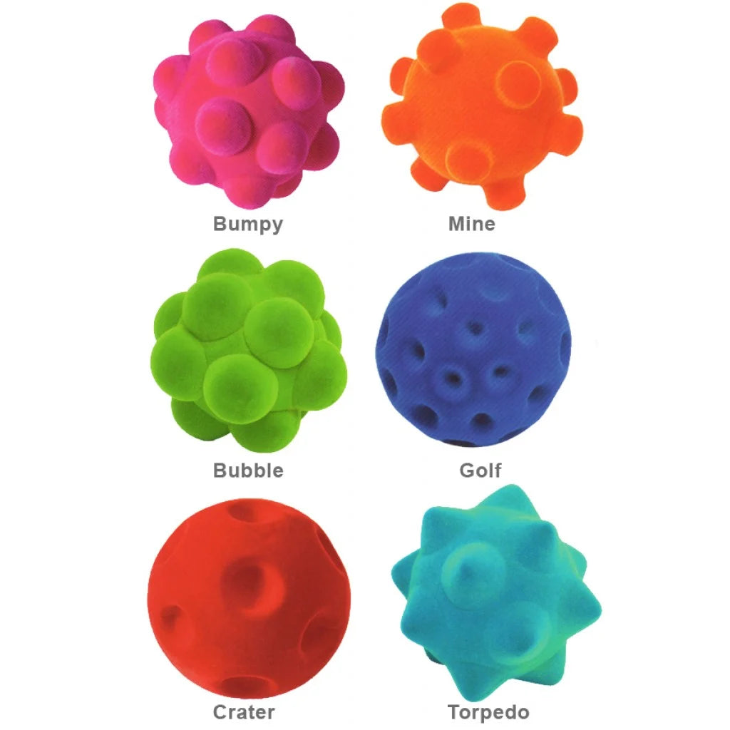 Rubbabu Sensory Balls Set 6pcs 幼兒感官球6件套組