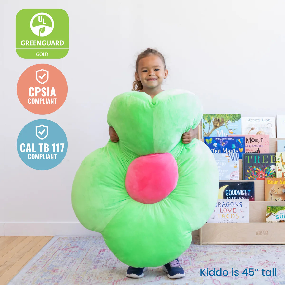 ECR4Kids Flower Floor Pillow, Seating Cushion 花朵地墊，坐墊