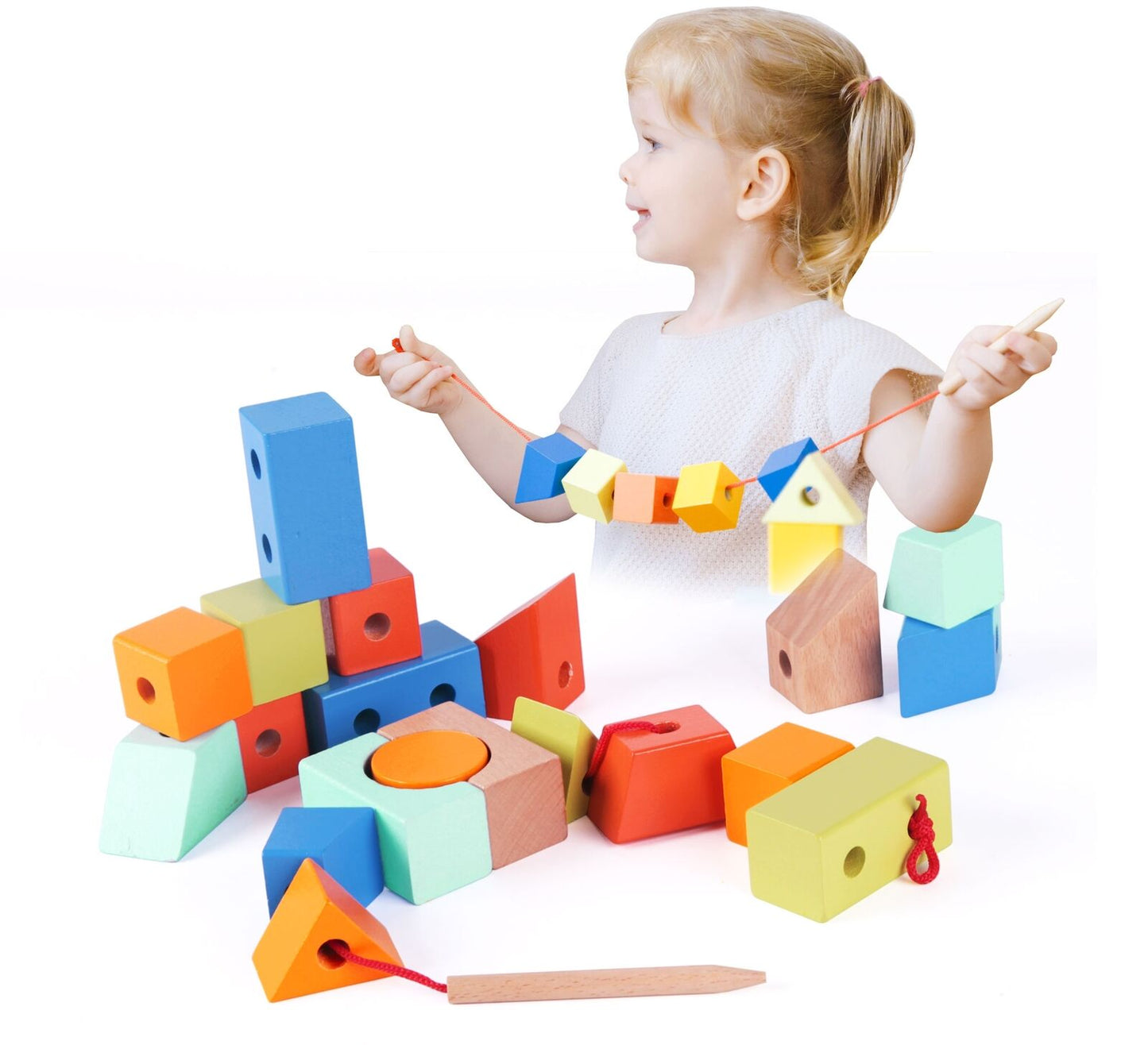 Classic World 53801 Blocks Bead Lacing  積木塊串串樂