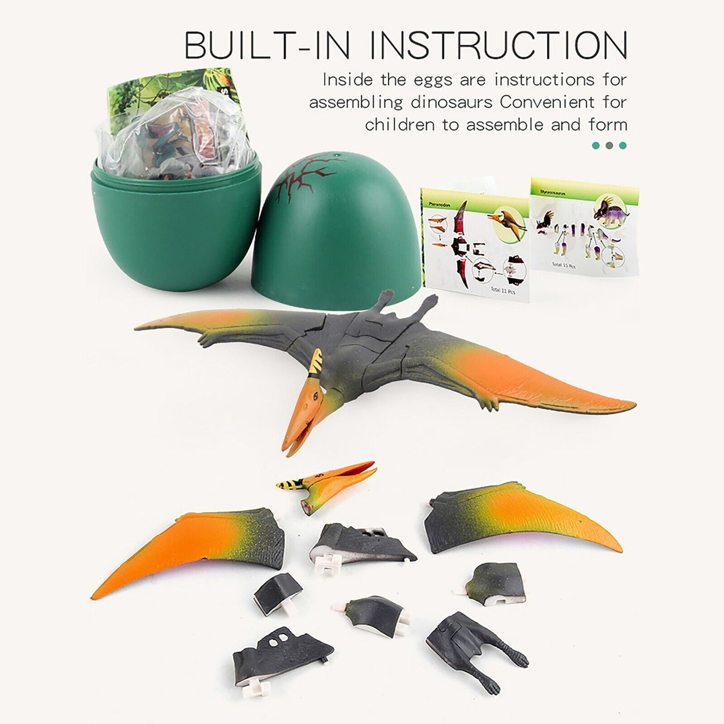 3D Dinosaur Puzzles in Dino Eggs With Dinosaur Figures