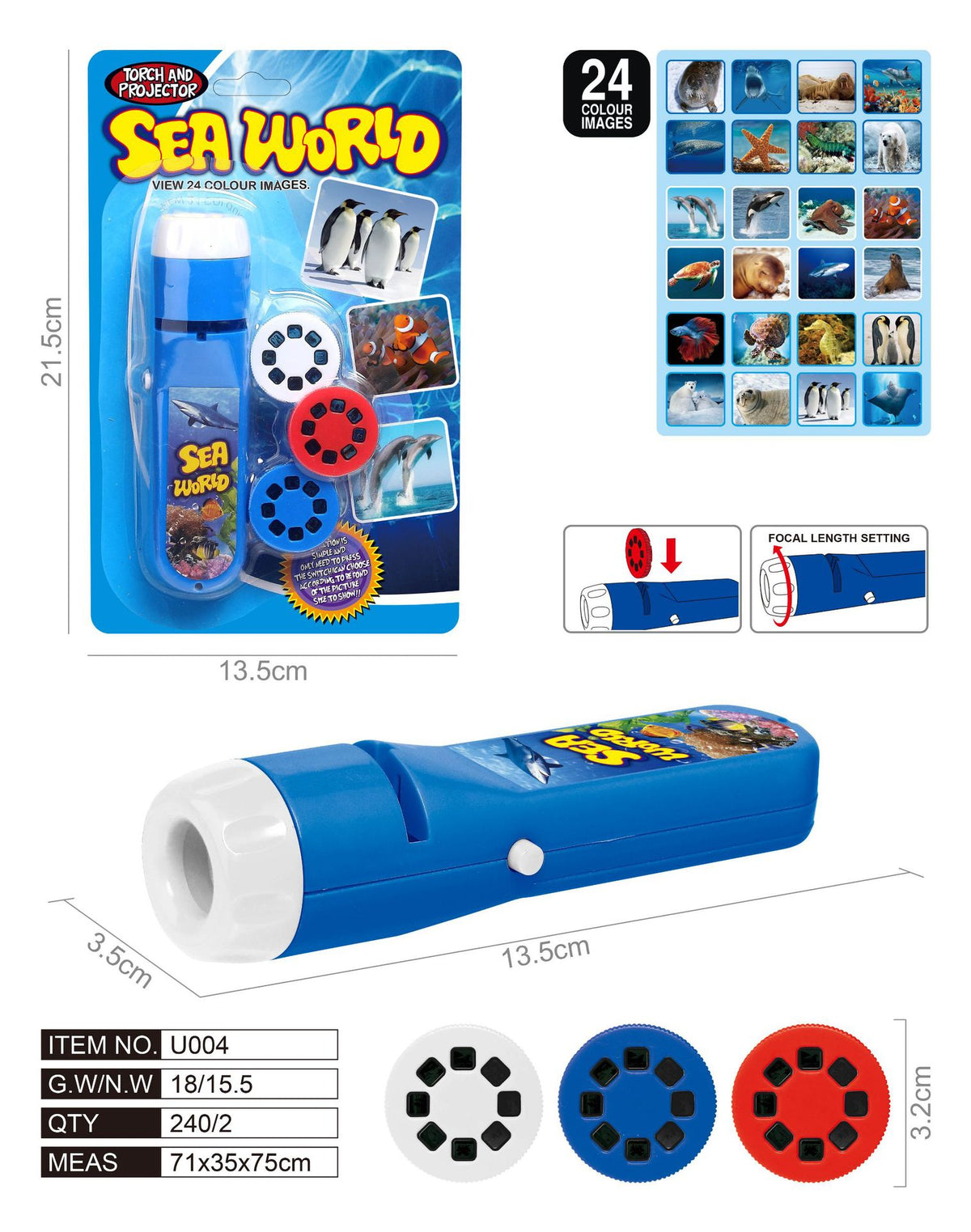 Kids Toy Torch Projector with 24 Images Set of 10個套裝幻燈片投影電筒 24個圖案