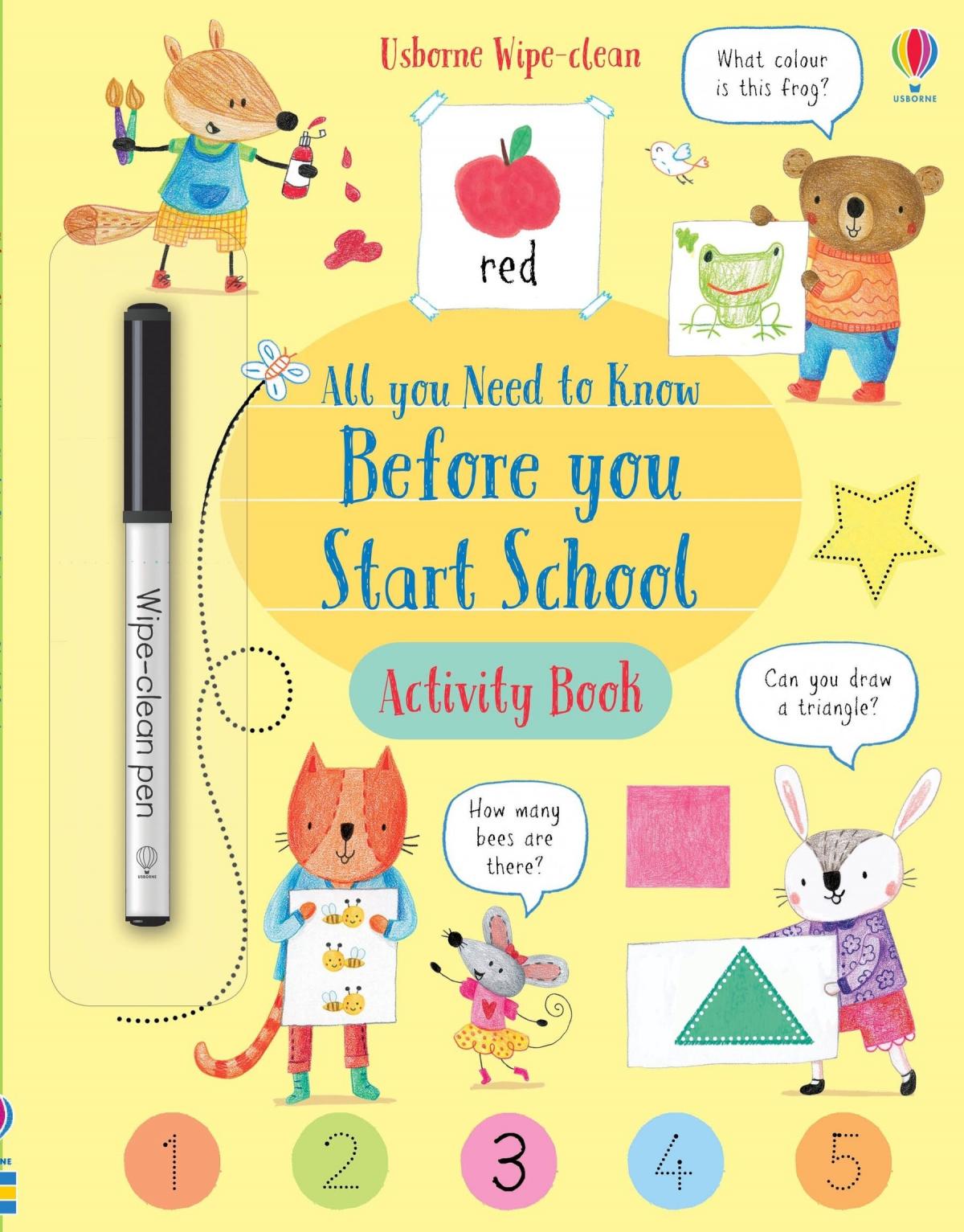 Usborne Wipe-Clean All you Need to Know Before you Start School Activity Book 可重覆玩學前活動書附水筆