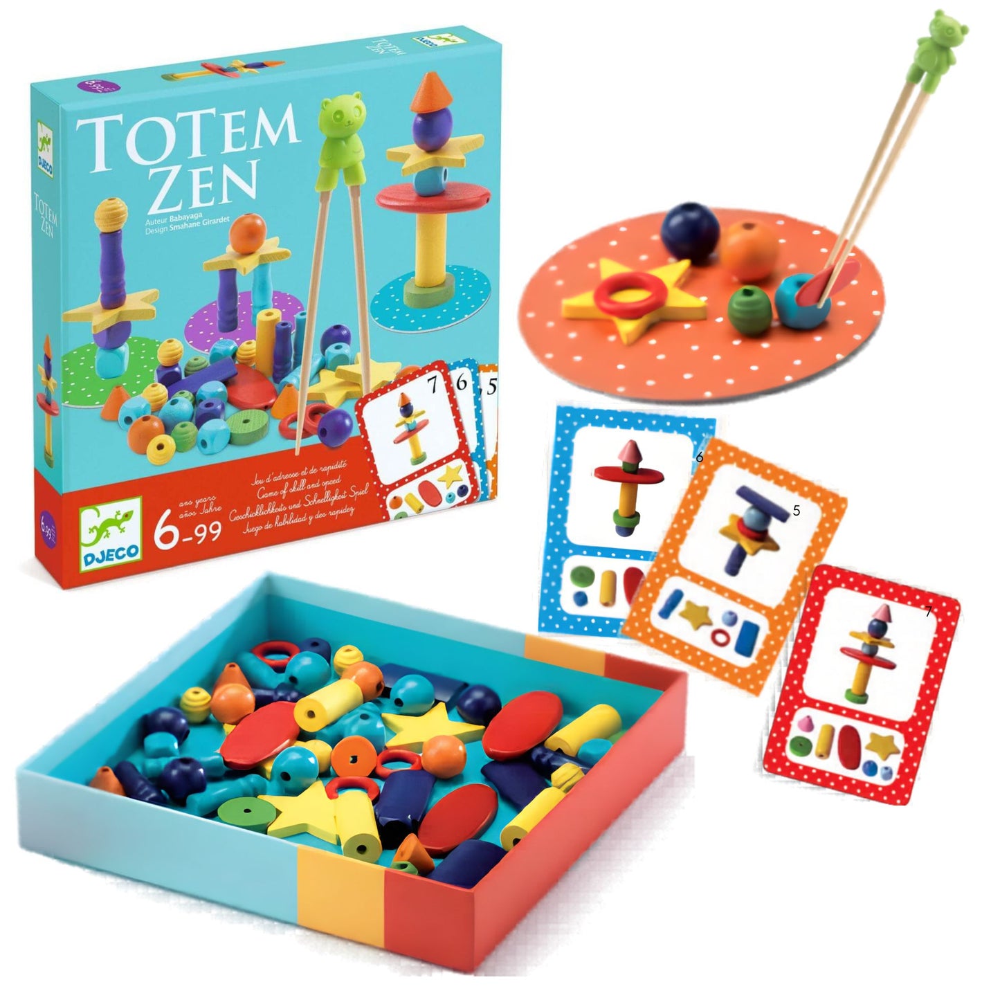 Djeco Totem Zen 揸筷子看圖拼遊戲精細動作