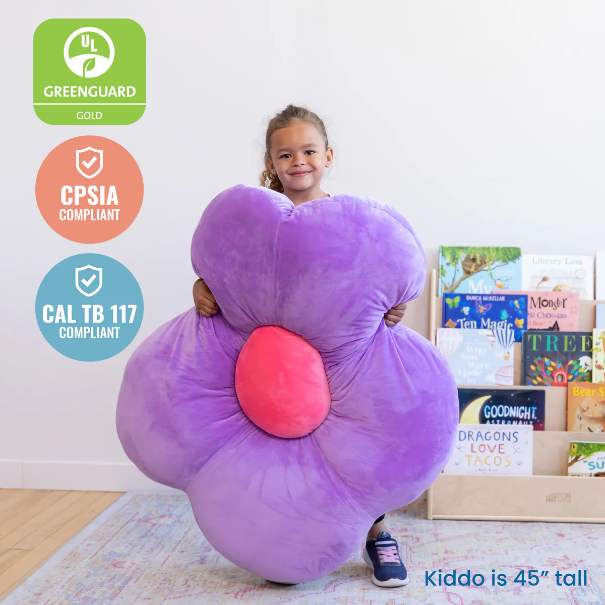 ECR4Kids Flower Floor Pillow, Seating Cushion 花朵地墊，坐墊