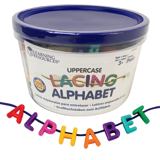 Learning Resources Uppercase Lacing Alphabet Set of 260件  英文字母穿線玩具組 大寫