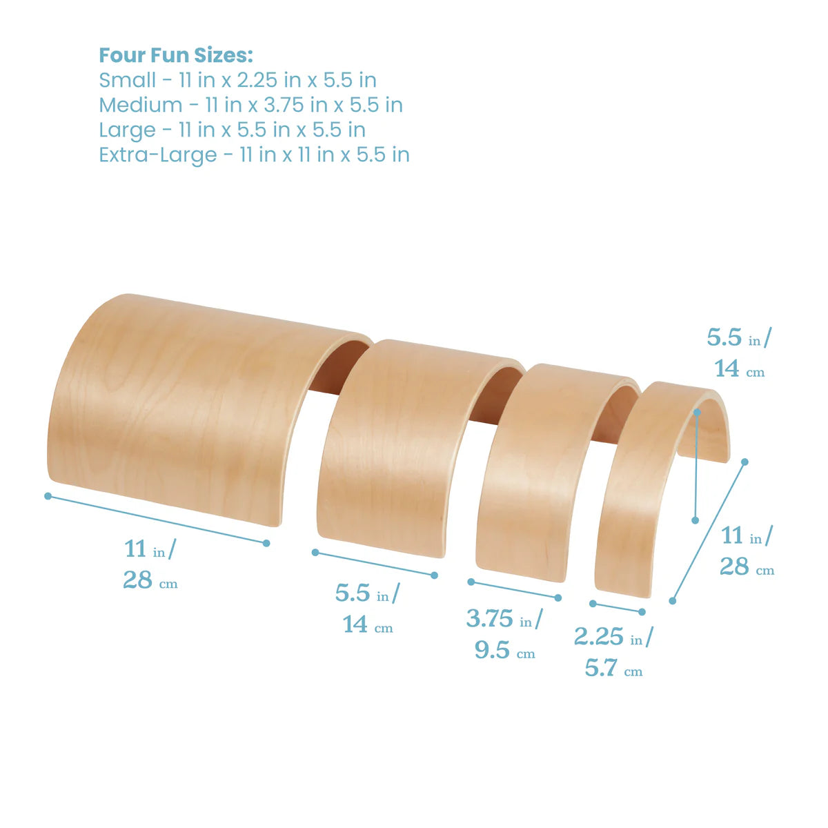 ECR4Kids Wooden Tunnels and Arches 10 Piece Set 木製隧道和拱門10件套