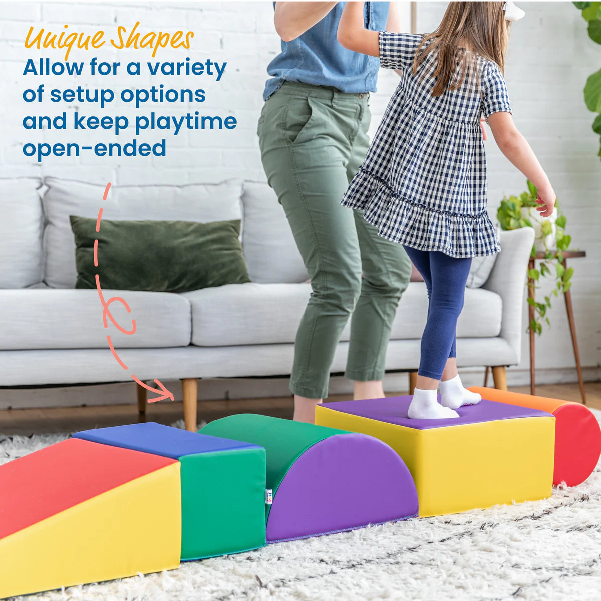 SoftZone Climb and Crawl Playset, Building Blocks, 5-Piece SoftZone 攀爬與爬行遊戲組，建築積木，5件套