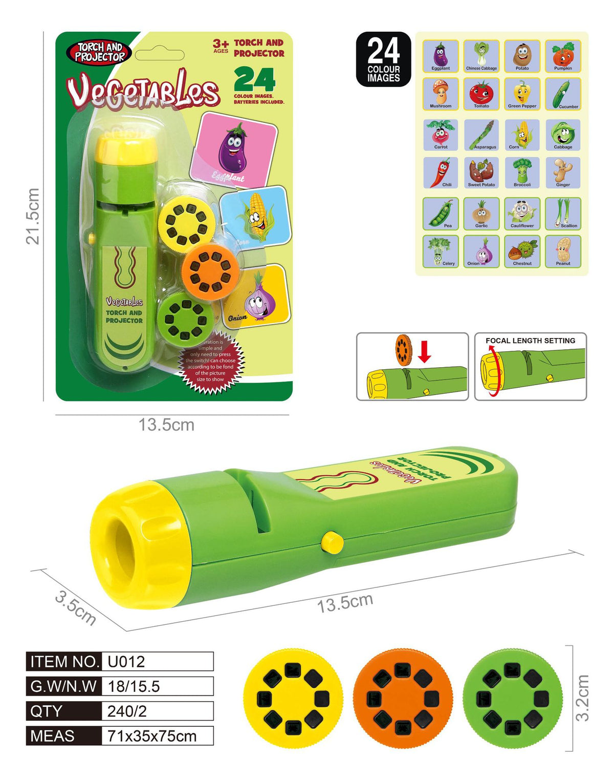 Kids Toy Torch Projector with 24 Images Set of 10個套裝幻燈片投影電筒 24個圖案