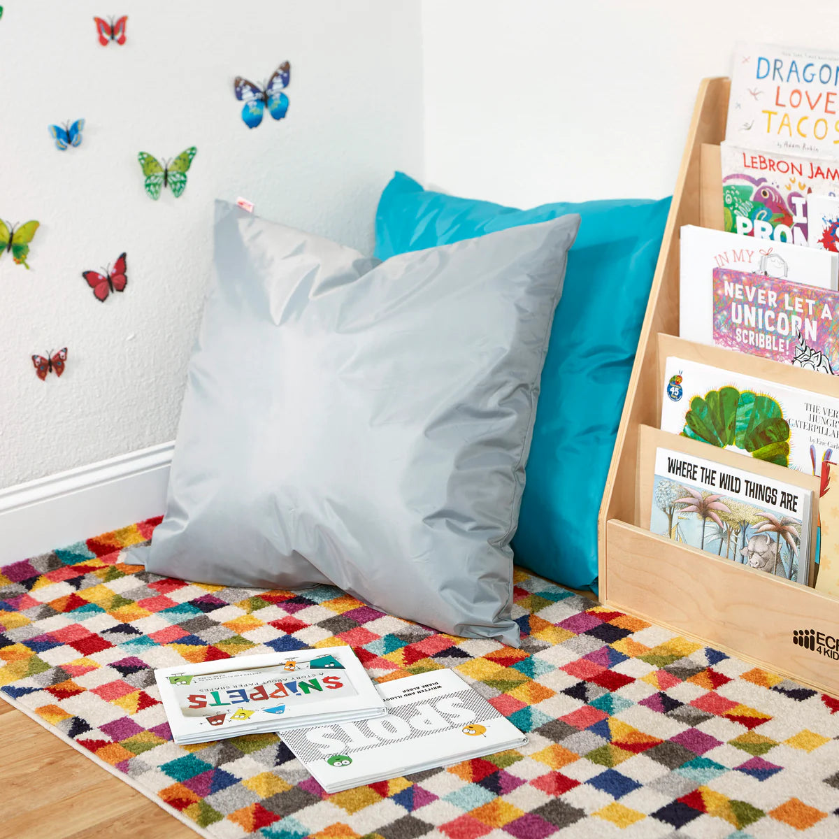 ECR4Kids SoftZone Jumbo Floor Pillow Cushion Size 27" x 27" 巨型咕臣座墊