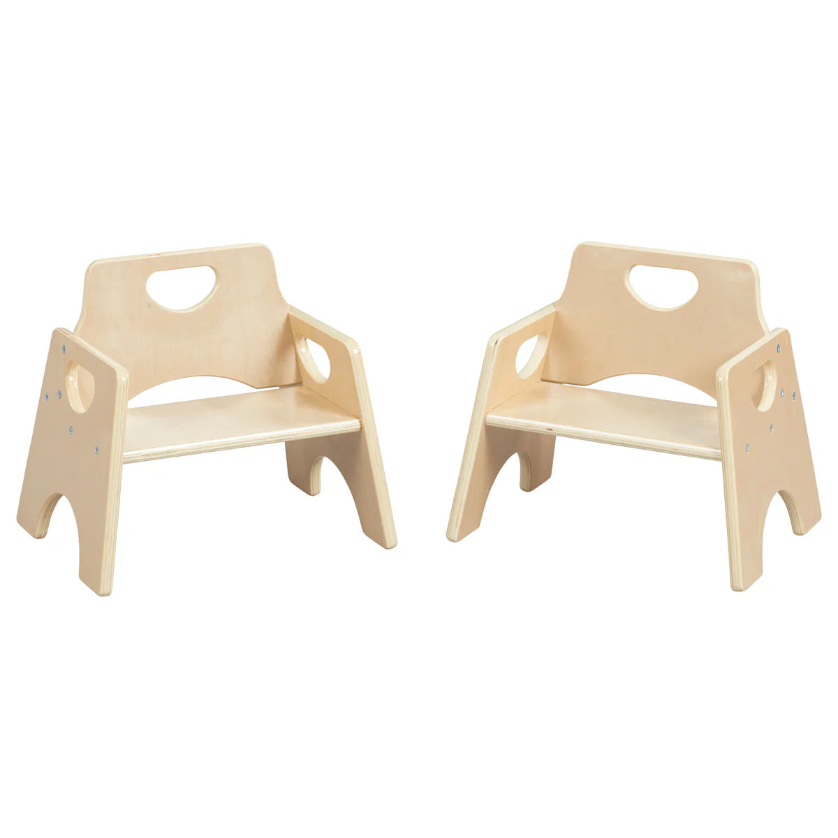 ECR4Kids Stackable Wooden Toddler Chair, 6in, Kids Furniture, 2-Pack 可堆疊木質幼兒椅，6英寸，兒童家具，2件裝