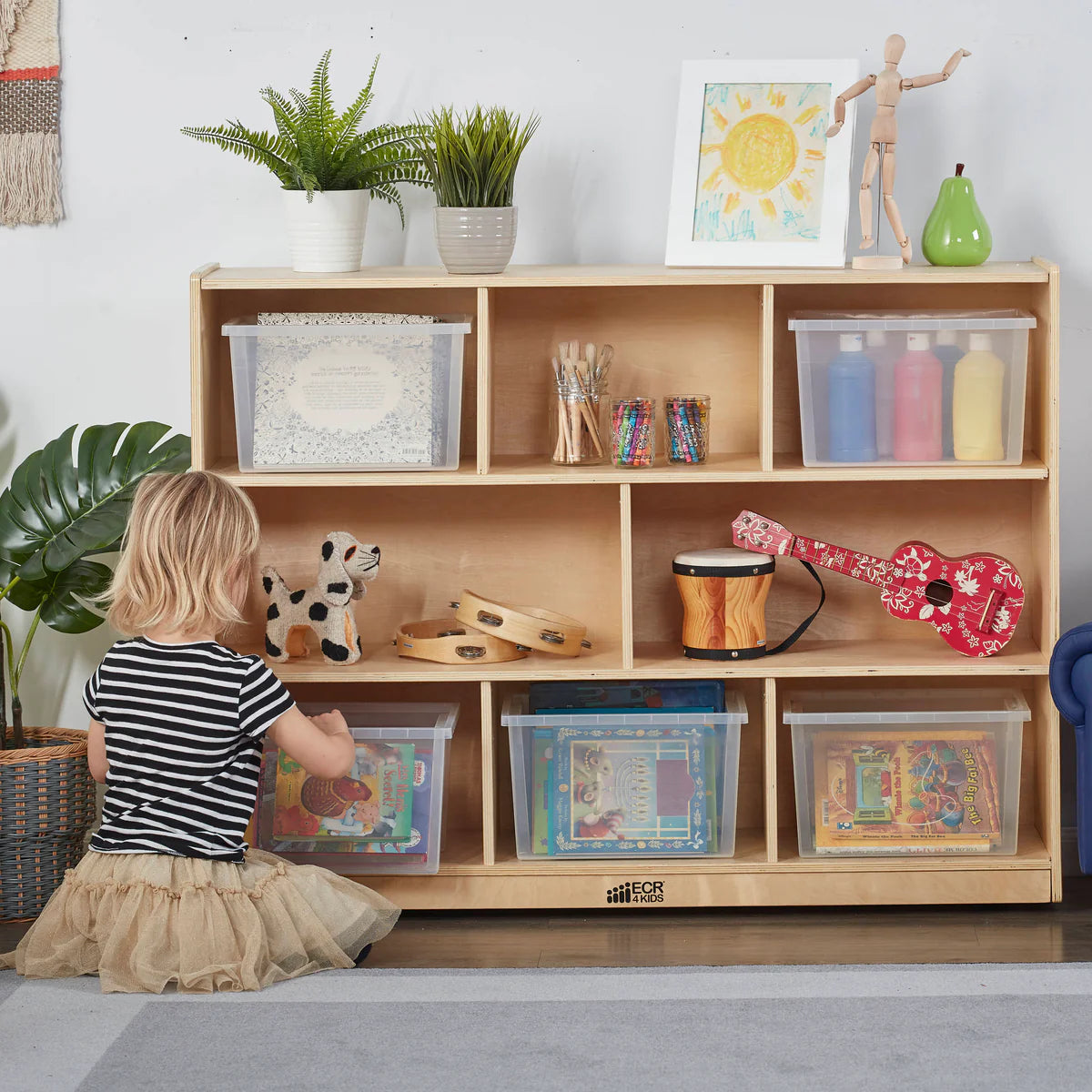 ECR4Kids 8-Compartment Mobile Storage Cabinet 八格移動儲物櫃 L1220 X H914 X D330mm